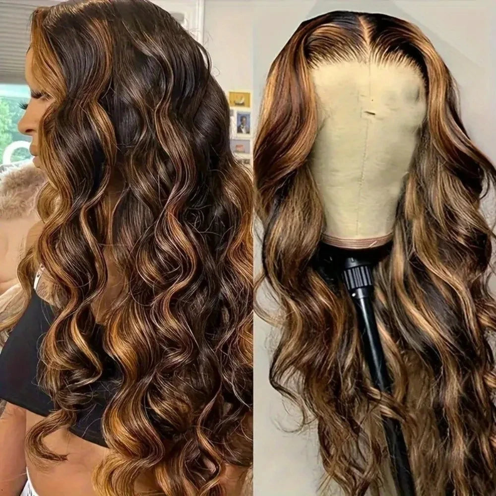 Honey Blonde Ombre Body Wave Lace Wig