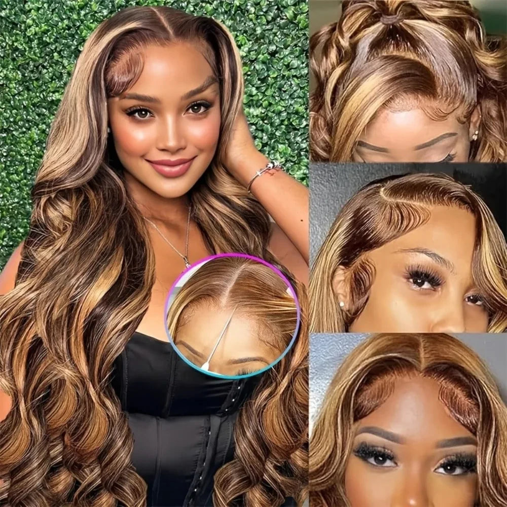 Honey Blonde Ombre Body Wave Lace Wig