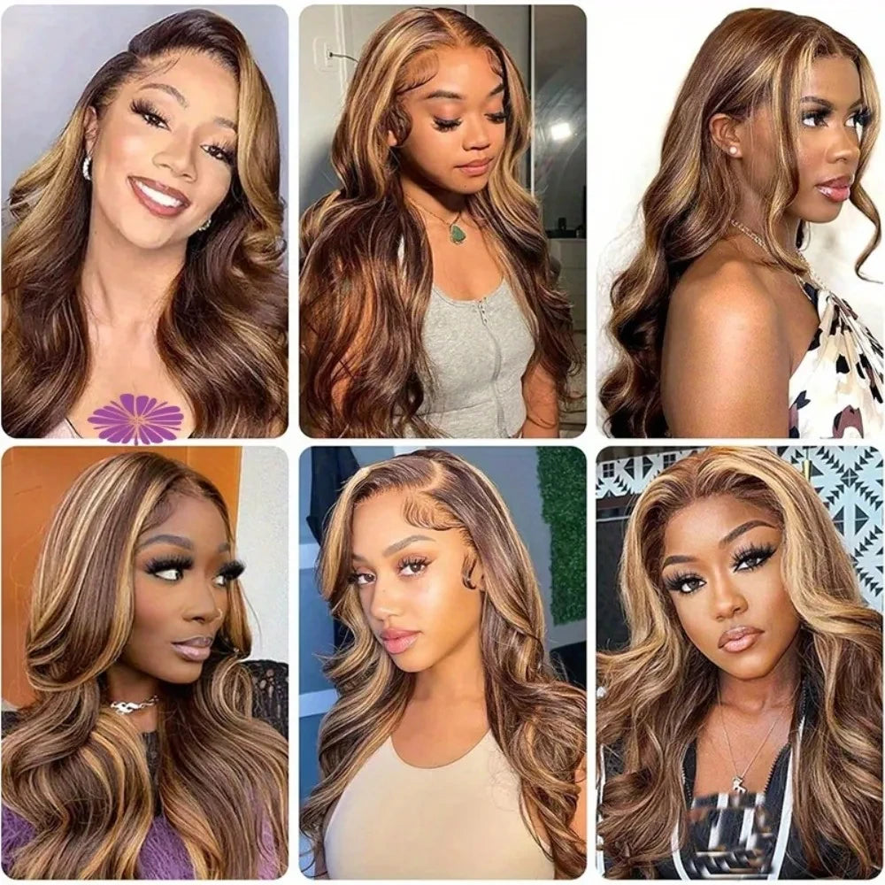 Honey Blonde Ombre Body Wave Lace Wig