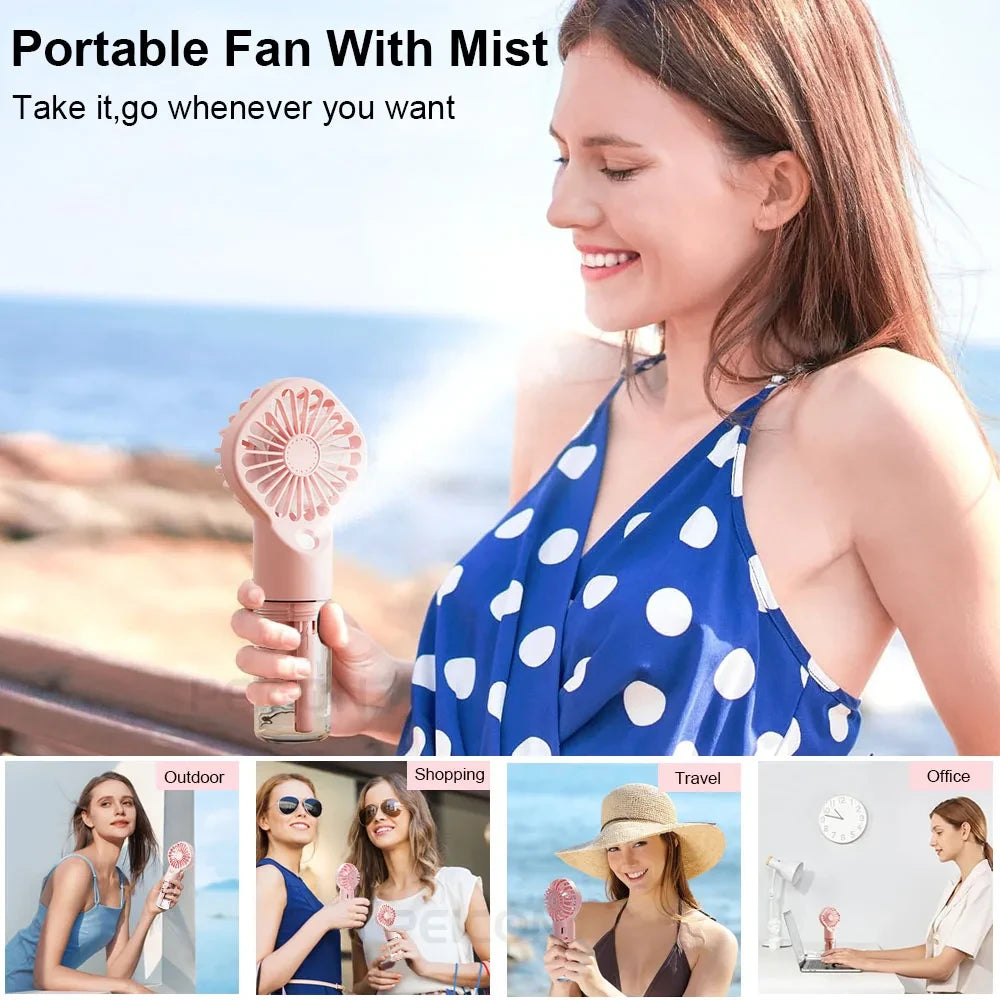 Portable Handheld Misting Fan
